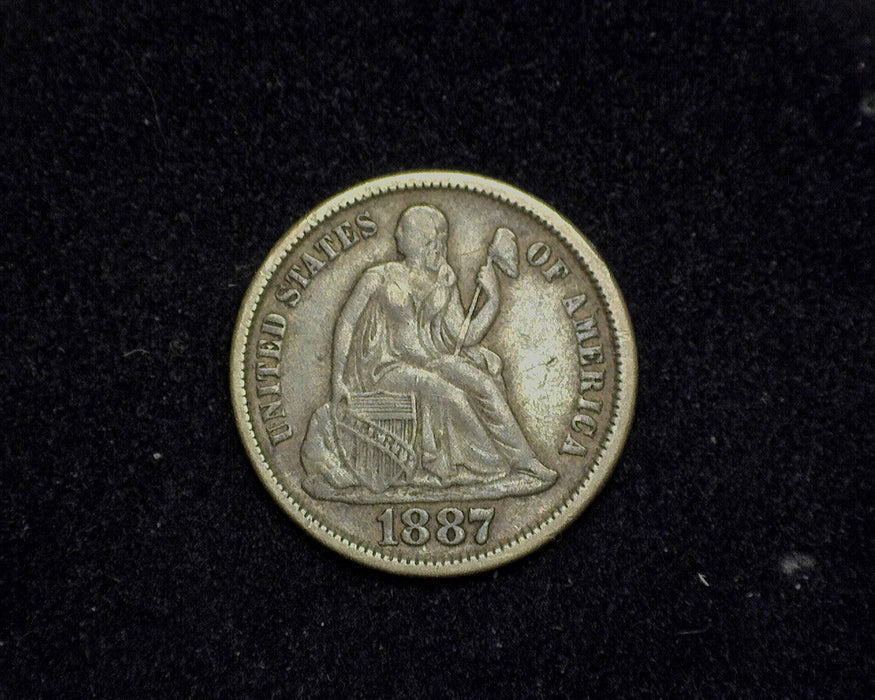 1887 Liberty Seated Dime VF - US Coin