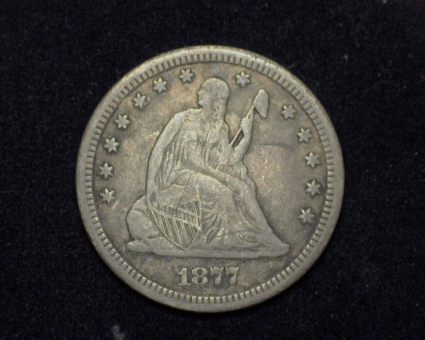 1877 CC Liberty Seated Quarter F - US Coin