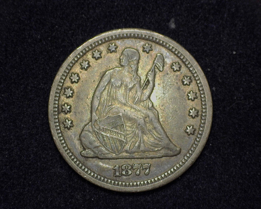 1877 CC Liberty Seated Quarter XF/AU - US Coin