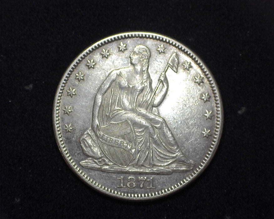 1871 Liberty Seated Half Dollar AU - US Coin