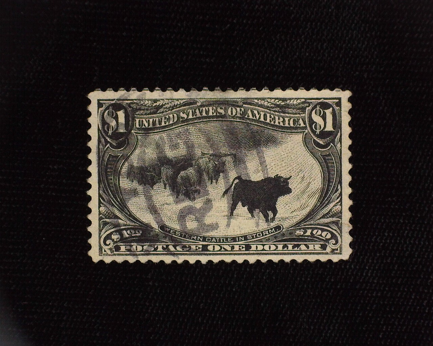 HS&C: US #292 Stamp Used Intense deep color. Large margin stamp with faint cancel. Choice. XF