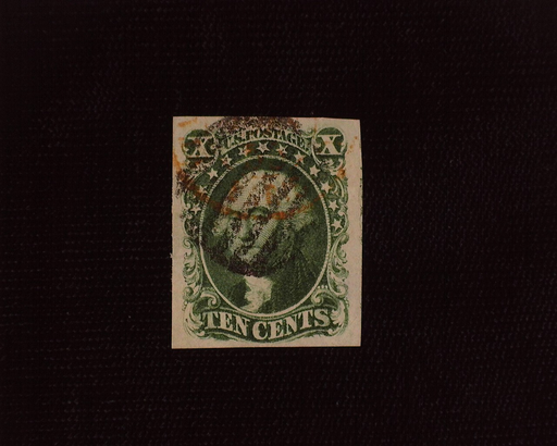 HS&C: US #15 Stamp Used Large four margin stamp with deep color and black grid cancel. Choice. XF