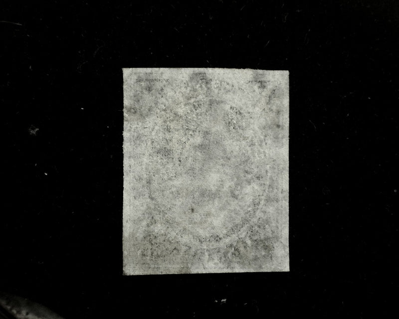 #2 Large four margin stamp with intense color and sharp impression. Red grid cancel. XF Used - US Stamp
