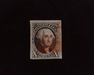HS&C: US #2 Stamp Used Four margin stamp with razor sharp impression and intense color. Red grid cancel. Choice. VF
