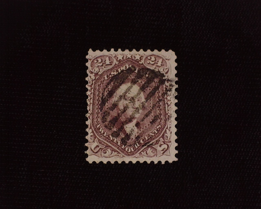 HS&C: US #70 Stamp Used Rich color. Used stamp with black grid cancel. F
