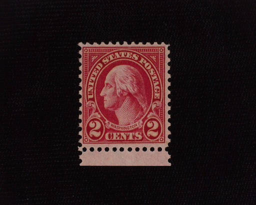 HS&C: US #579 Stamp Mint Fresh bottom margin stamp. F NH