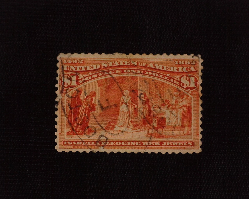HS&C: US #241 Stamp Used Few tiny thins and a minute scrape at left. Faint cancel. F