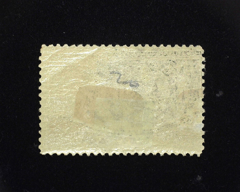 #234 5c Columbian Rich color large margin stamp. Tiny perf thin. Mint XF H - US Stamp