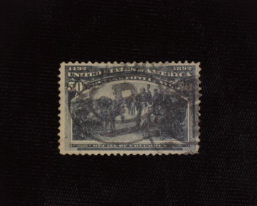 HS&C: US #240 Stamp Used Very faint corner crease. XF