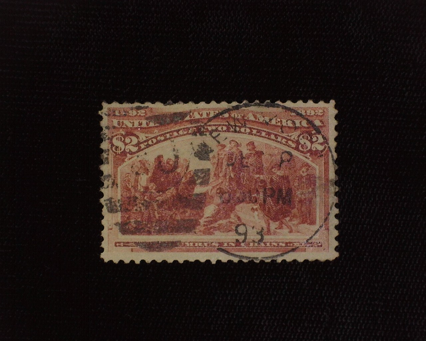 HS&C: US #242 Stamp Used Small thin. Rich color. Nice Filler VF/XF
