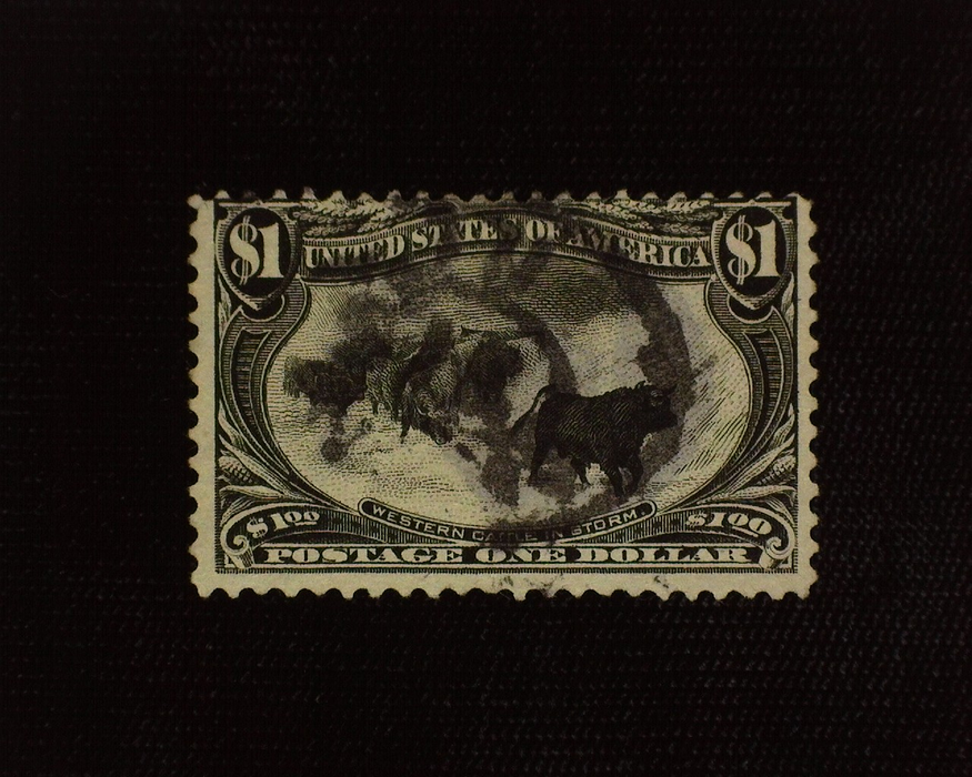 HS&C: US #292 Stamp Used Thins. Intense color. F