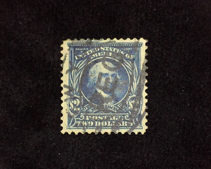 HS&C: US #312 Stamp Used Faint corner crease. Deep color. XF