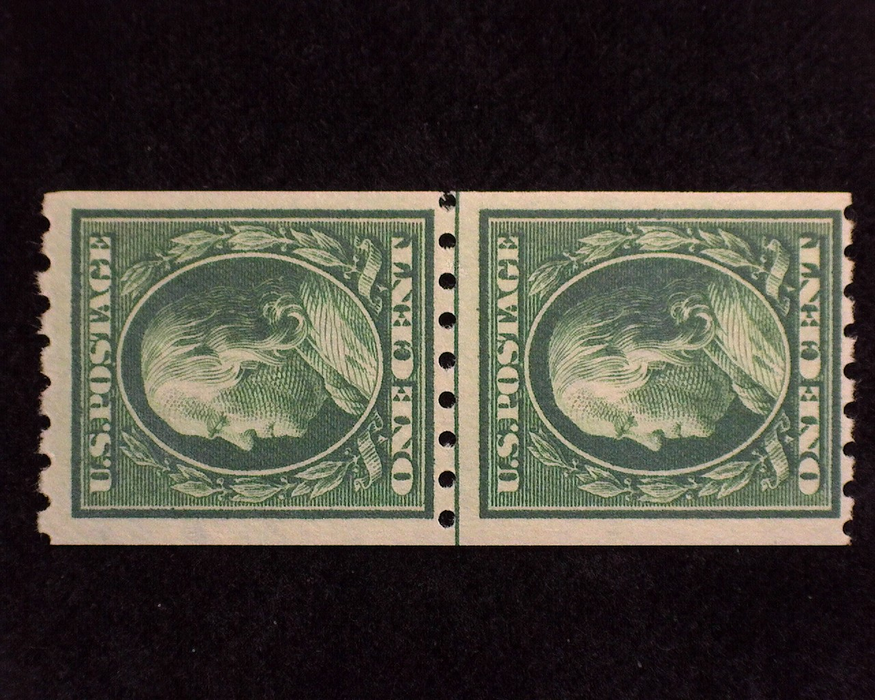 HS&C: US #390 Stamp Mint Fresh guide line pair. F LH