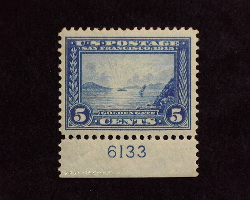 HS&C: US #399 Stamp Mint Fresh plate number single. Horizontal gum crease. VF/XF LH