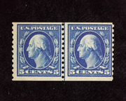 HS&C: US #447 Stamp Mint Fresh guide line pair. F NH
