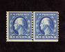 HS&C: US #447 Stamp Mint Fresh guide line pair. F NH