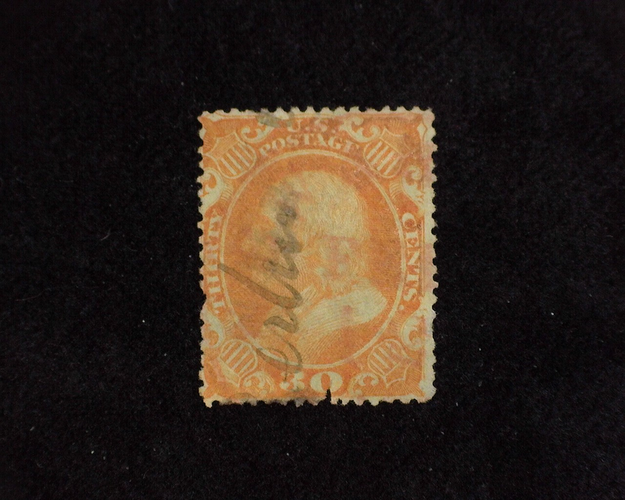 HS&C: US #38 Stamp Used Two minute thins by margins. F/VF