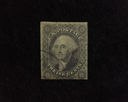 HS&C: US #17 Stamp Used Sealed. Tear at top.