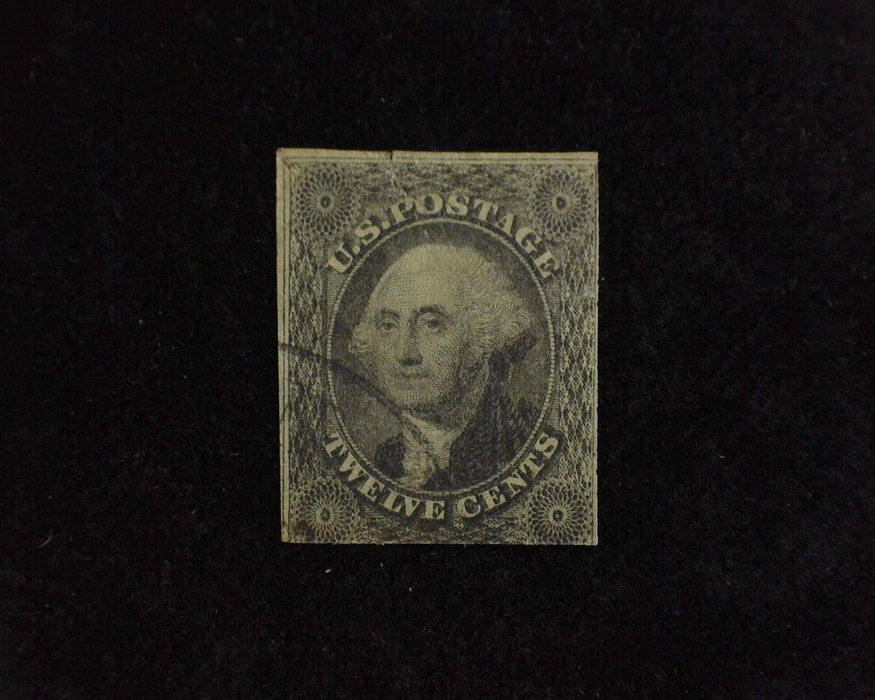 HS&C: US #17 Stamp Used Sealed. Tear at top.
