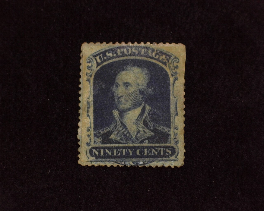 HS&C: US #39 Stamp Used Interesting filler with stamp cut to margins and then rebacked. Thin and sealed tear.