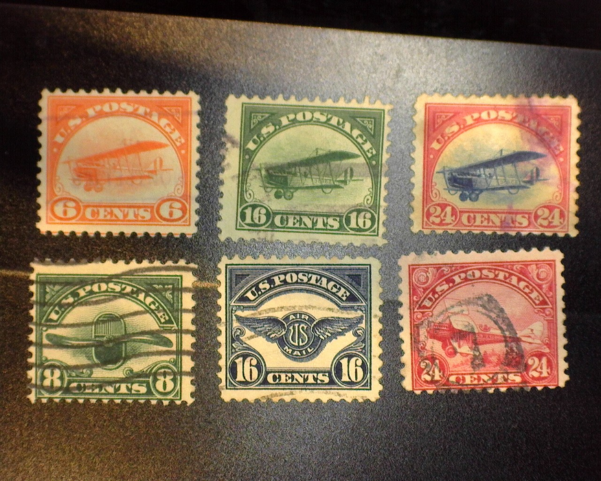 HS&C: US #C1 - 6 Stamp Used Complete used set. F