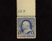 HS&C: US #219 Stamp Mint Outstanding plate number single. Large margins. XF NH