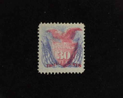 HS&C: US #121 Stamp Mint 4-15 P.S.E. certificate stating disturbed o.g. which is relatively light. Good color. F/VF H