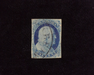 HS&C: US #7 Stamp Used Four margin stamp with faint cancel. Thin. VF