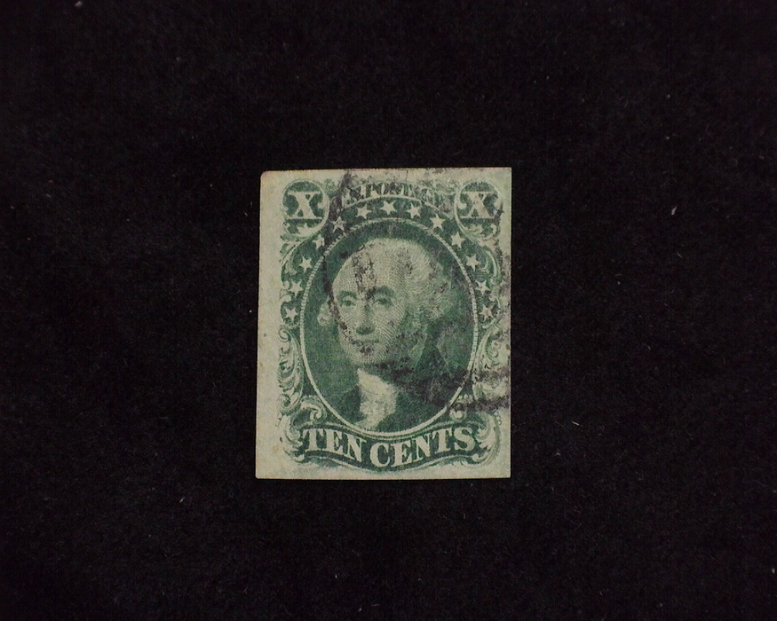 HS&C: US #14 Stamp Used Full four margin stamp. Tiny corner repair at upper left. VF