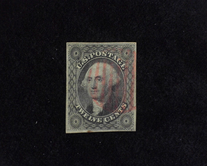 HS&C: US #17 Stamp Used Full four margin stamp with faint Red Grid cancel. VF/XF