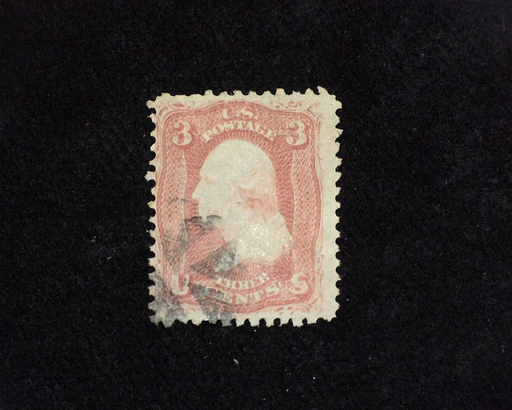 HS&C: US #64b Stamp Used Fresh stamp with corner crease. F