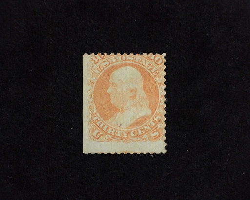 HS&C: US #71 Stamp Mint No gum. Two straight edges. AVG