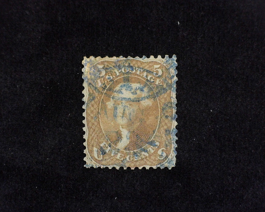 HS&C: US #67 Stamp Used Small thin. F