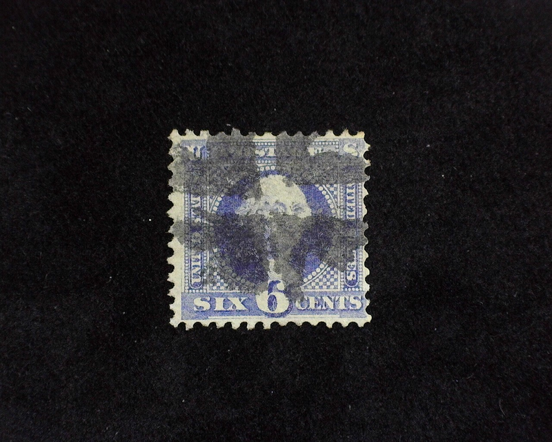 HS&C: US #115 Stamp Used Fresh stamp with Black Cork "Crossroads" cancel. F