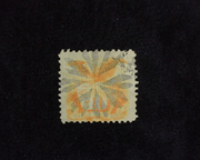 HS&C: US #116 Stamp Used Fancey geometric cork cancel. F