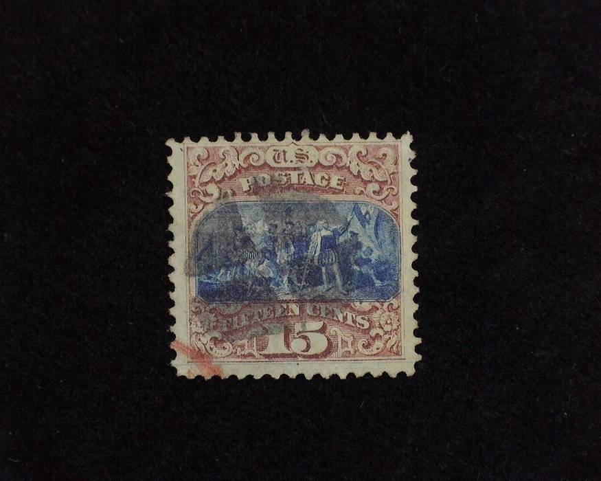 HS&C: US #118 Stamp Used Fresh stamp with tiny corner crease. F