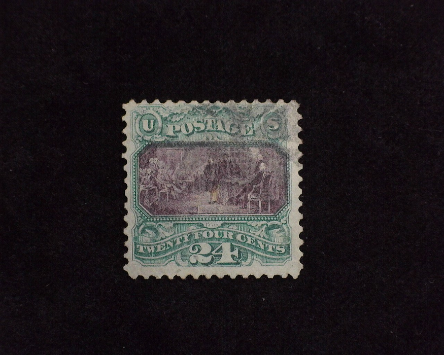 HS&C: US #120 Stamp Used Fresh stamp with faint corner crease. F