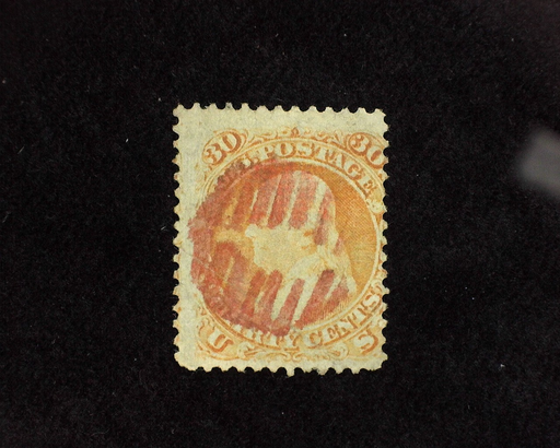 HS&C: US #100 Stamp Used Diagonal crease. AVG