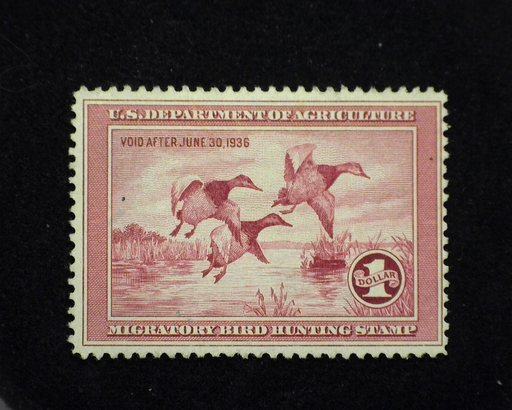 HS&C: US #RW2 Stamp Mint No gum. Rich color. F