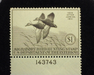 HS&C: US #RW7 Stamp Mint Fresh plate number stamp. Gum skip. XF NH