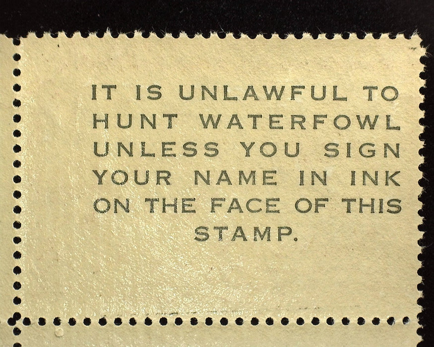 #RW20 Mint Choice corner margin stamp. Vf/Xf NH US Stamp