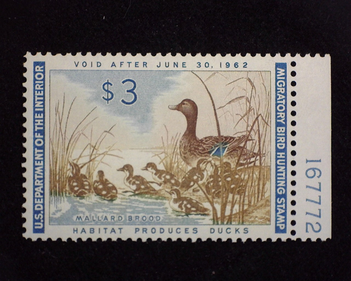 HS&C: US #RW28 Stamp Mint Glazed gum. VF/XF