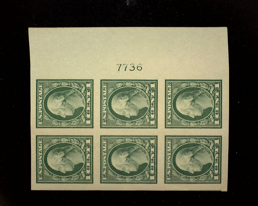 #481 Mint 1 cent Washington plate block of six PL#7736 A Gem! S NH US Stamp