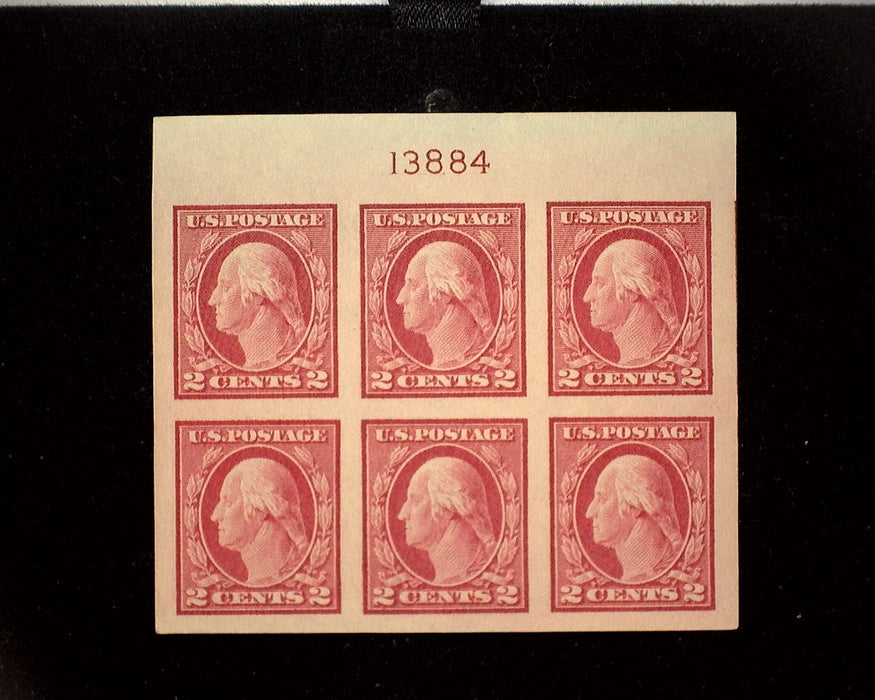#482 Mint 2 cent Washington plate block of six PL#13884 XF NH US Stamp