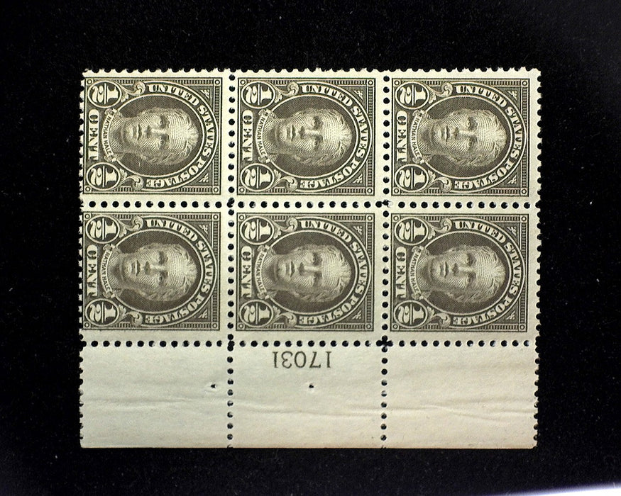 #551 Mint _ cent Nathan Hale plate block of six PL#17031 F NH US Stamp