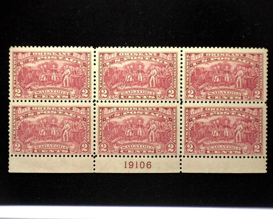#644 Mint 2 cent Burgoyne plate block of six PL# 19106 VF NH US Stamp