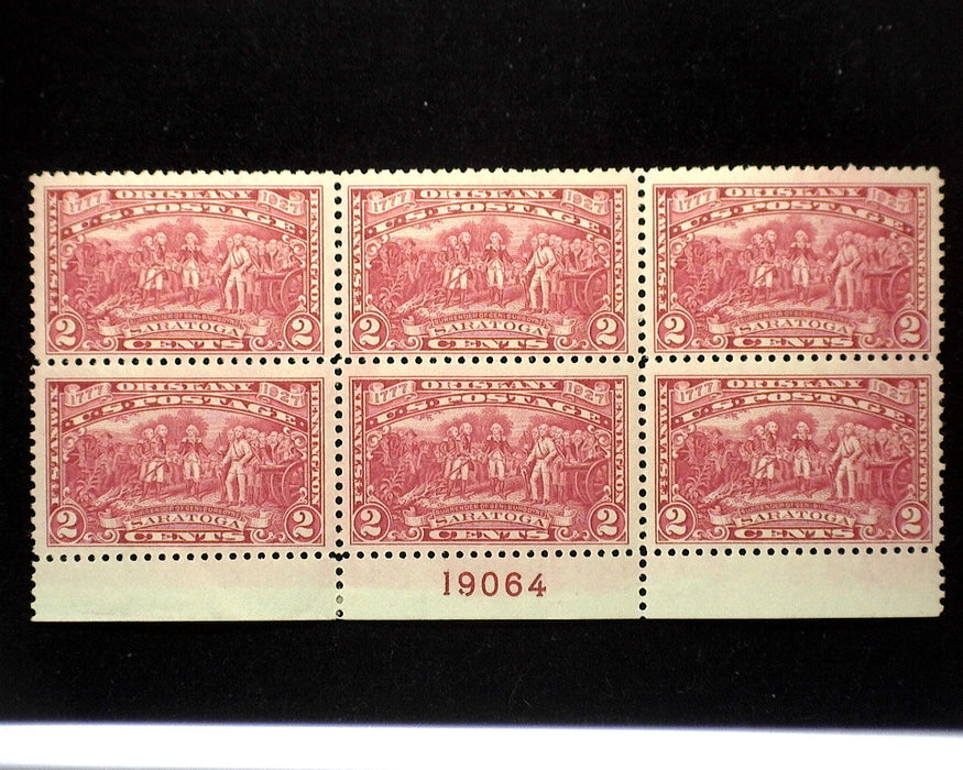 #644 Mint 2 cent Burgoyne plate block of six PL# 19064 F/VF NH US Stamp