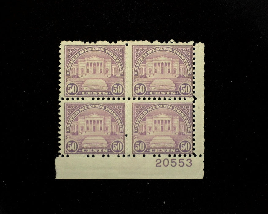 #701 Mint 50 cent Amphitheatre plate block of four PL#20553 F NH US Stamp