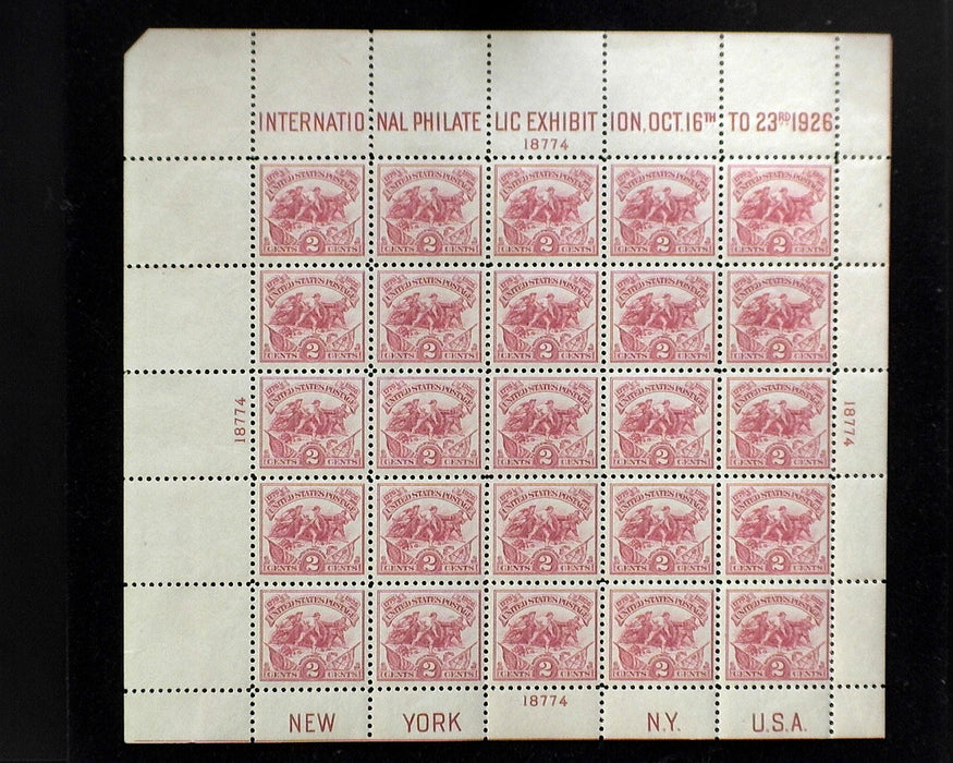 #630 MNH 1926 White plains souvenir sheet Choice sheet Vf/Xf US Stamp