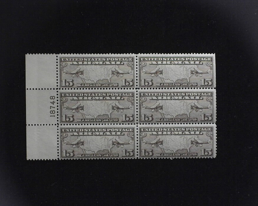 #C8 MNH 15 cent Maps Airmail plate block F/VF US Stamp